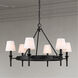 Cerchi 6 Light 30 inch Matte Black Chandelier Ceiling Light